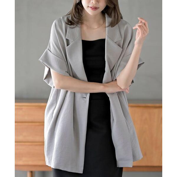 ジャケット テーラードジャケット ハーフスリーブテーラージャケット レディース