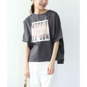 tシャツ 半袖 オーガンジーロゴTシャツ レディース