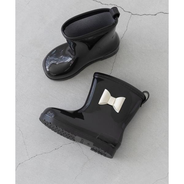 長靴 レインブーツ リボン ショート丈 レインブーツ キッズ 子供 男の子 女の子