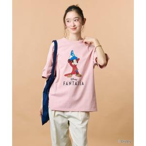 tシャツ 限定展開 DISNEY ディズニー ファンタジア ミッキーマウス クルーネック プリントTシャツ メンズ