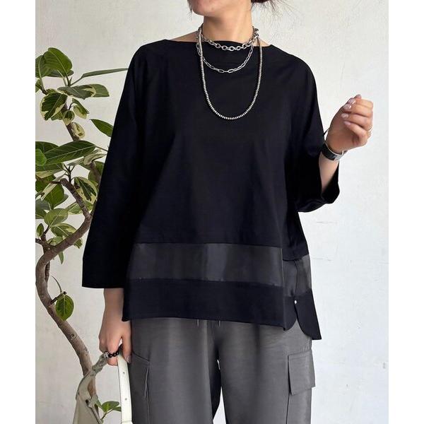 tシャツ シアーラインシルケットプルオーバー レディース