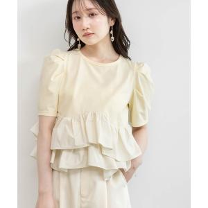 tシャツ タフタフリルペプラムTシャツ レディース