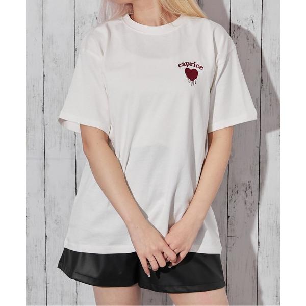 tシャツ 「ワンポイントハート刺繍」Ｔシャツ／カジュアル×Y2K／春夏／全4色 レディース