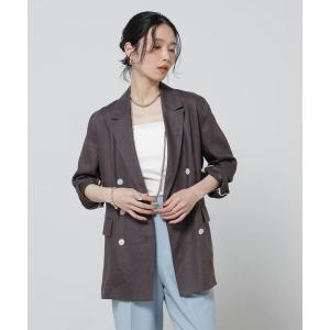 ジャケット テーラードジャケット European Flax ダブル6Bジャケット(セットアップ可) レディース