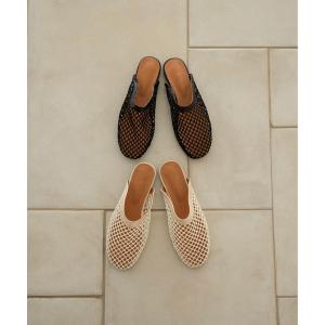 サンダル ミュール mesh upper flat sandal / メッシュアッパーフラットサンダル レディース