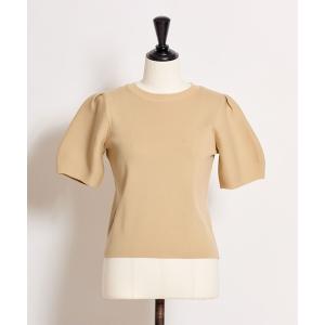 ニット セーター パフスリーブ総針ニット レディース