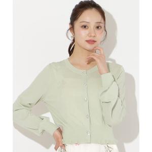 カーディガン フリルヘムUVカットカーディガン レディース
