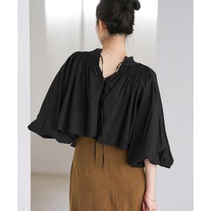 ブラウス シャツ IND VOIL SHIRRING ブラウス レディース