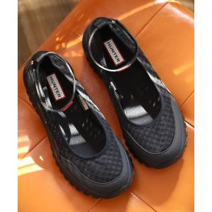 バレエシューズ パンプス HUNTER レディース トラベル フロー メッシュ バレリーナ