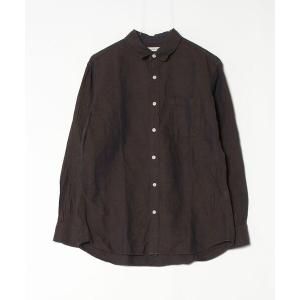 「GLOBAL WORK」 長袖シャツ S ブラウン メンズ