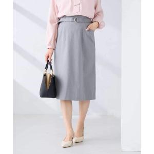スカート 「洗える/UVカット」リネンライクストレッチタイトスカート