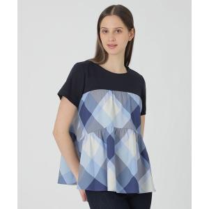 tシャツ クレストブリッジチェックティアードコンビTシャツ レディース