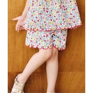 パンツ 「リンク」フラワースカラップショートパンツ_セットアップ可 キッズ 子供服 女の子