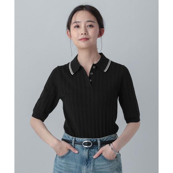 ニット セーター MATINEE LINE/ニットポロプルオーバー5分袖/646674 レディース