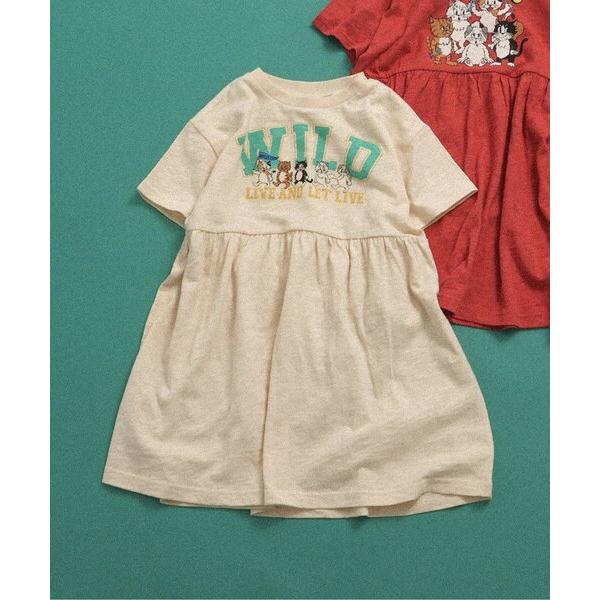 ワンピース 「リンク」BREEZY CATS イラスト半袖Tシャツワンピース キッズ 子供服 女の子