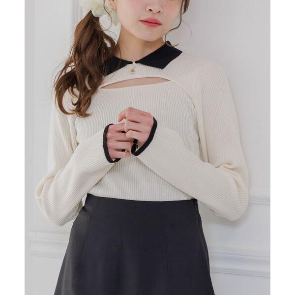 ニット セーター デコルテカット襟NTPO レディース
