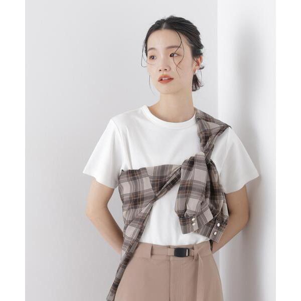 tシャツ 半袖 Repur加工 スムースシルケットクルーネックTシャツ レディース