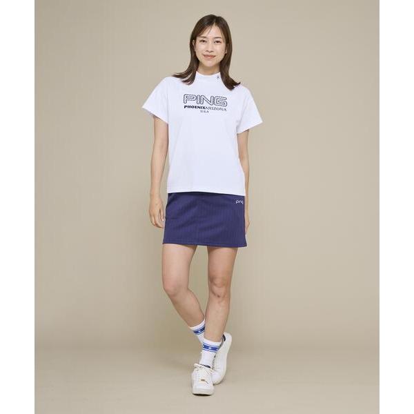tシャツ 「PING APPAREL」アップリケ半袖ハイネックシャツ 「NATIVE」 (LADIE...