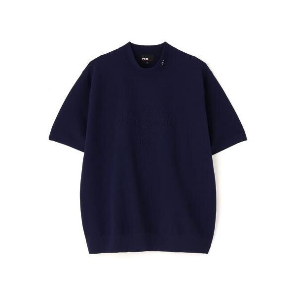 セーター ニット 「PING APPAREL」Mr.PINGエンボス半袖ハイネックニット 「NATI...