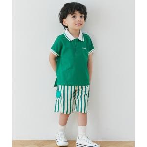 セットアップ 「セットアップ」鹿の子半袖ポロシャツ＆パンツ キッズ 子供服 男の子 女の子