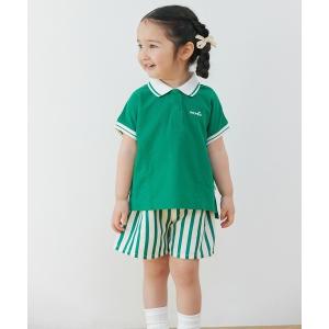セットアップ 「セットアップ」鹿の子半袖ポロシャツ＆キュロット キッズ 子供服 女の子