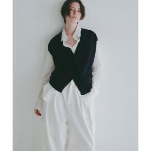 ベスト ジレ スヴィンコットンニットベスト レディース