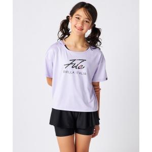 水着 「FILA:フィラ」キッズスクール水着 Tシャツ付きセット キッズ 子供 女の子