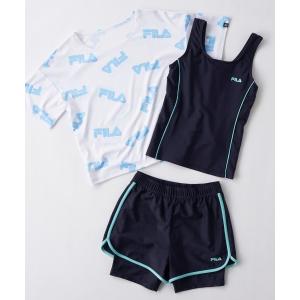 水着 「FILA:フィラ」キッズスクール水着 Tシャツセット キッズ 子供 女の子