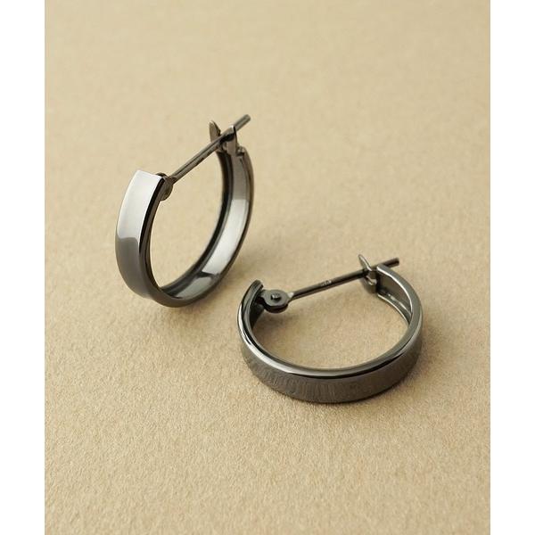 ピアス SV/K10 フラットライン ベーシックフープピアス( R） レディース