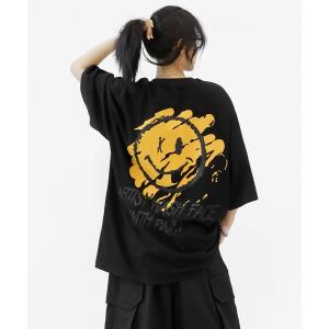 tシャツ アートブラッシュ スマイルグラフィック ビッグTシャツ（ユニセックス） レディース メンズ