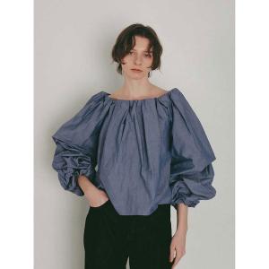 ブラウス シャツ ボリュームスリーブオフショルブラウス レディース