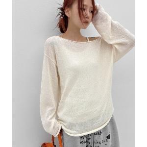 ニット セーター 「MADE」 ルーズカットオフボートネックニット レディース