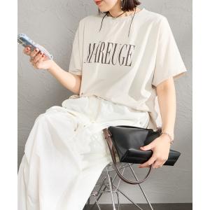 tシャツ 「WEB先行予約」「MICA＆DEAL/マイカアンドディール」 別注 ワイドシルエット MAREUGE プリントTシャツ レディース