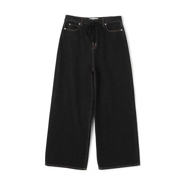 ジーンズ ブラックデニム ドローコードパンツ メンズ