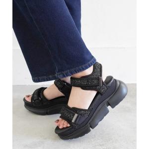 サンダル 厚底グリッタースポーツサンダル　8990024 レディース