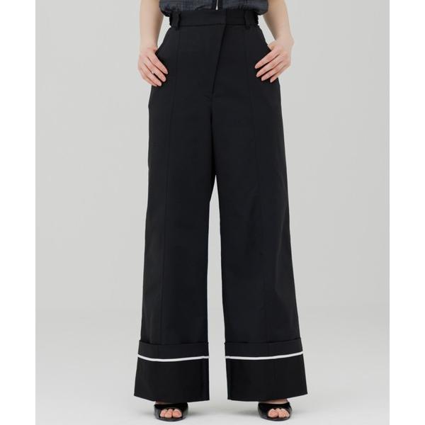 チノパン waist design wide chino pants（ウエストデザインワイドチノパン...
