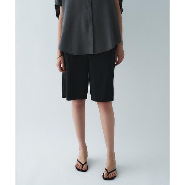 パンツ 「接触冷感／UVカット／マシンウォッシュ」ギャザーリボンハーフパンツ レディース