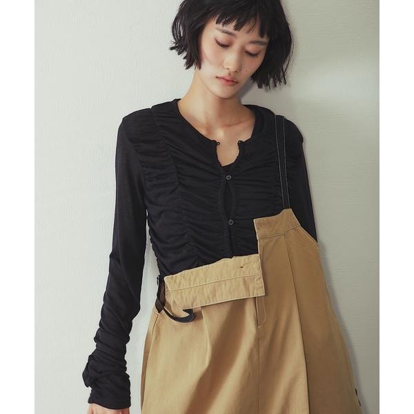 tシャツ スラブ天竺シャーリングカーデ レディース
