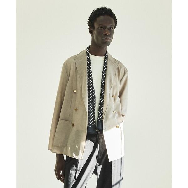 ジャケット テーラードジャケット シアーウールイージーダブルジャケット メンズ