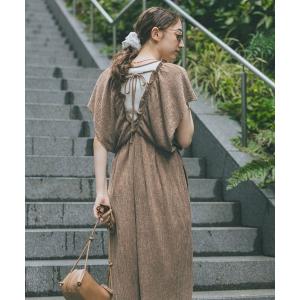 オールインワン 楊柳ロンパース レディース