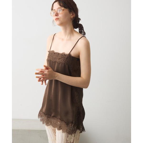 キャミソール satin lace cami / サテンレースキャミ