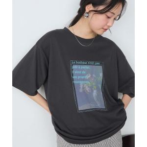 tシャツ 半袖 「forksy.」フォトグラフィック オーバーサイズ プリントTシャツ レディース