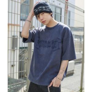 tシャツ WEGO/「26年春夏新作」ブリーチダメージアップリケT メンズ レディース