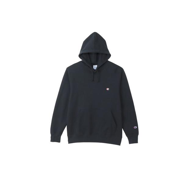 「Champion」 プルオーバーパーカー LARGE ブラック メンズ