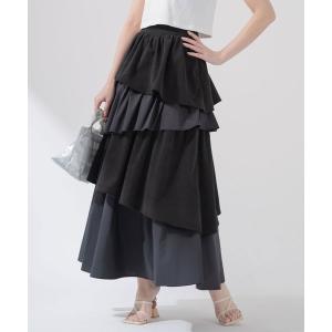 「qumerry.」 フリルスカート SMALL ブラック レディース