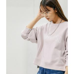 「GLOBAL WORK」 スウェットカットソー - スモークピンク レディース