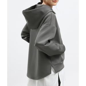 「GLOBAL WORK Smile Seed Store」 ジップアップパーカー SMALL チャコール レディース