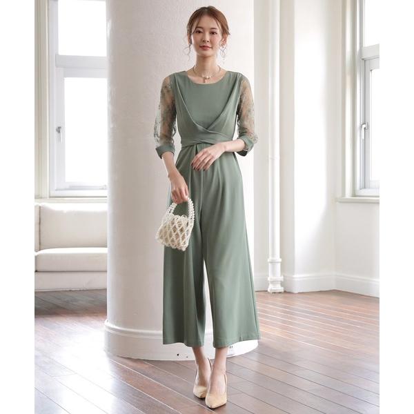 「DRESS PLUS」 オールインワン M カーキ レディース