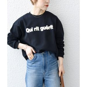「monmimi」 スウェットカットソー ONE SIZE ブラック レディース