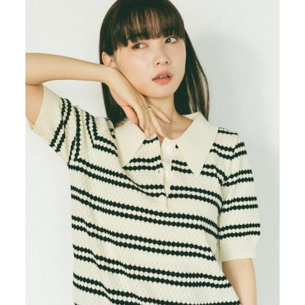 「VANNIE U」 半袖ニット FREE アイボリー レディース